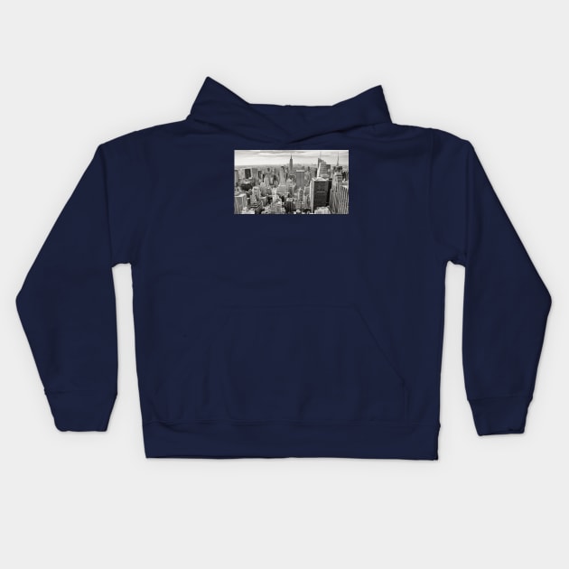 Manhattan Skyline Kids Hoodie by davidroth